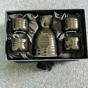 Elegant Black Ceramic Sake Set